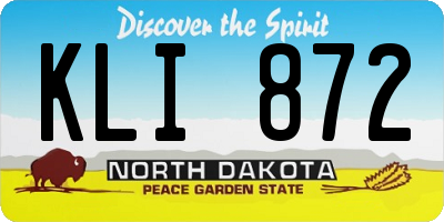 ND license plate KLI872