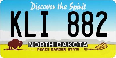 ND license plate KLI882