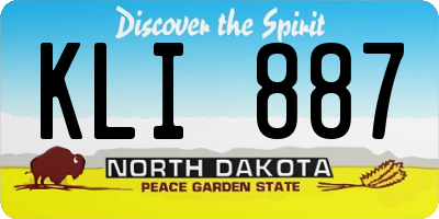 ND license plate KLI887