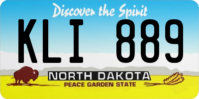 ND license plate KLI889