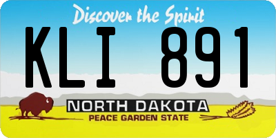 ND license plate KLI891