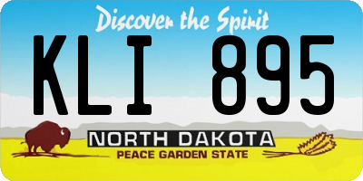 ND license plate KLI895