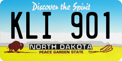 ND license plate KLI901