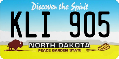 ND license plate KLI905
