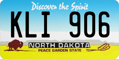 ND license plate KLI906
