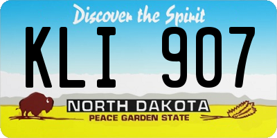 ND license plate KLI907