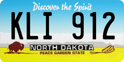 ND license plate KLI912