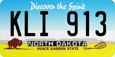 ND license plate KLI913