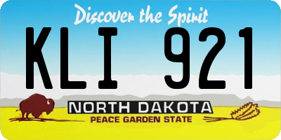 ND license plate KLI921
