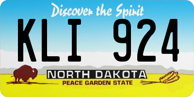 ND license plate KLI924