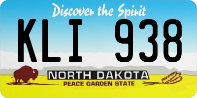 ND license plate KLI938