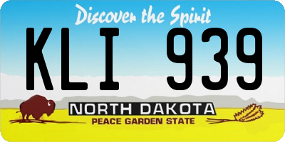 ND license plate KLI939