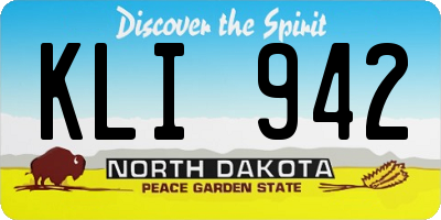 ND license plate KLI942