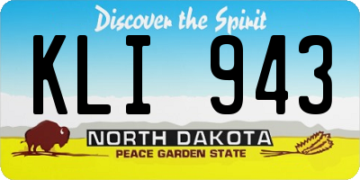 ND license plate KLI943