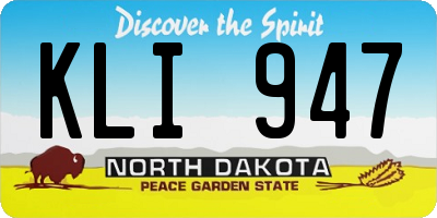 ND license plate KLI947