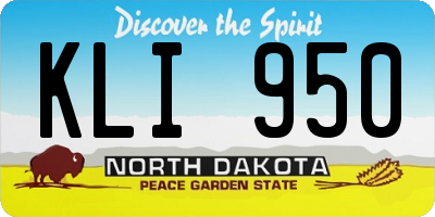 ND license plate KLI950