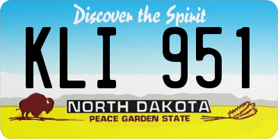 ND license plate KLI951