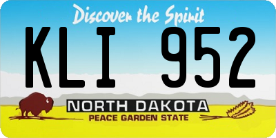 ND license plate KLI952
