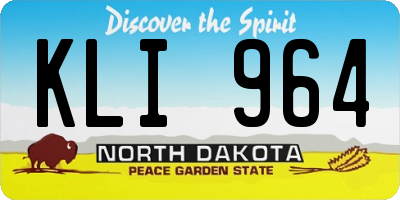 ND license plate KLI964