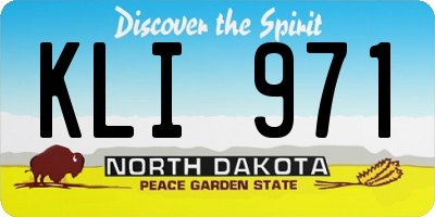 ND license plate KLI971