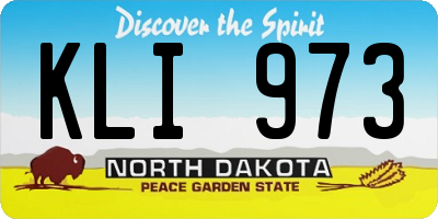 ND license plate KLI973