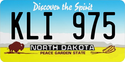 ND license plate KLI975