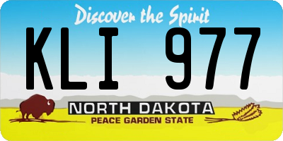 ND license plate KLI977