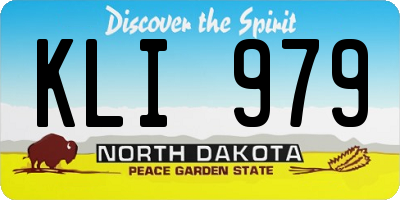 ND license plate KLI979