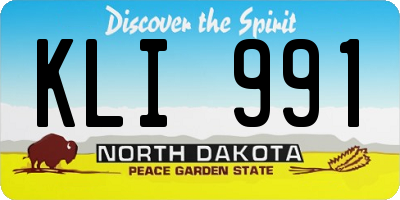 ND license plate KLI991