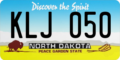 ND license plate KLJ050