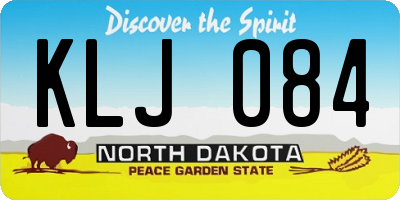 ND license plate KLJ084