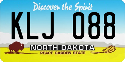 ND license plate KLJ088