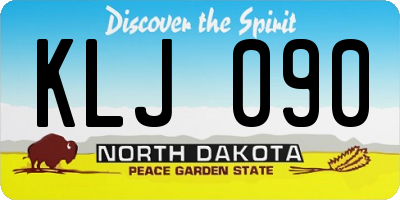 ND license plate KLJ090
