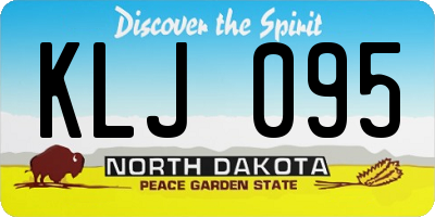 ND license plate KLJ095