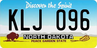 ND license plate KLJ096