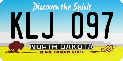ND license plate KLJ097