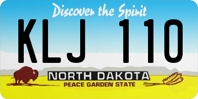 ND license plate KLJ110