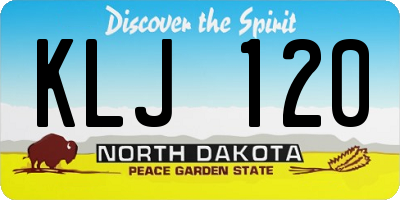 ND license plate KLJ120