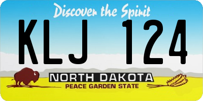 ND license plate KLJ124