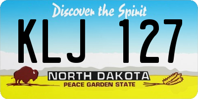 ND license plate KLJ127