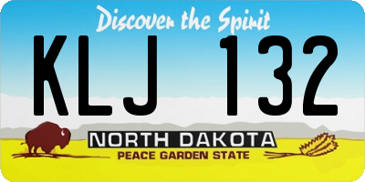 ND license plate KLJ132