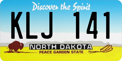 ND license plate KLJ141
