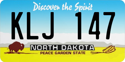 ND license plate KLJ147