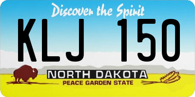 ND license plate KLJ150