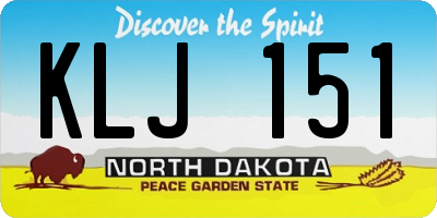 ND license plate KLJ151
