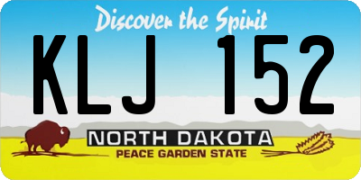 ND license plate KLJ152