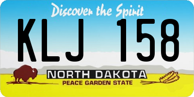 ND license plate KLJ158