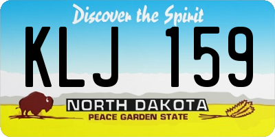 ND license plate KLJ159