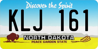 ND license plate KLJ161