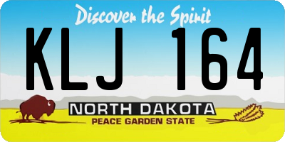 ND license plate KLJ164
